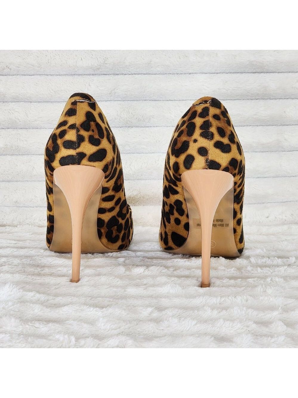 Leopard Print High Heel Pumps Matching Colored Sole Fabio - Picture 3 of 9